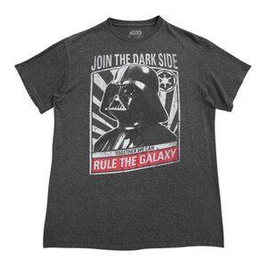 Star Wars Short Sleeve Tshirt Mens Medium Grey Darth Vader Galactic Empire Great